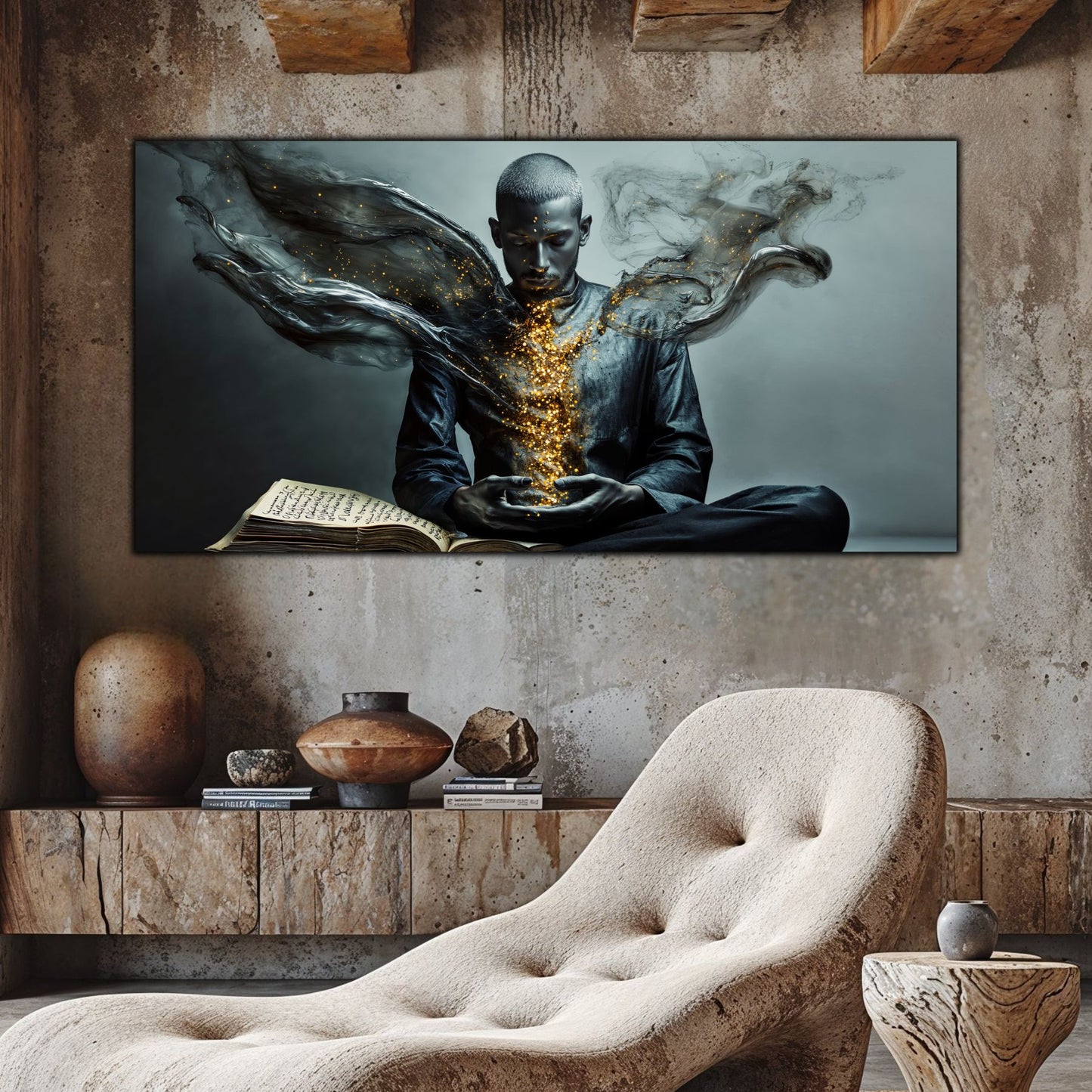 Beyond Meditation - Tablouri moderne pe sticla securizata pentru living contemporan NO52