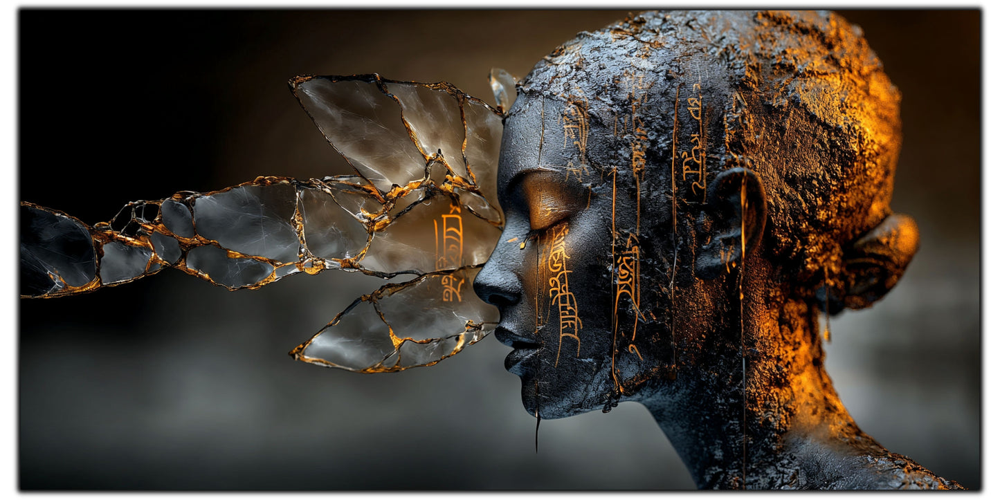 Tablou Sticla Securizata - Broken Mind 21