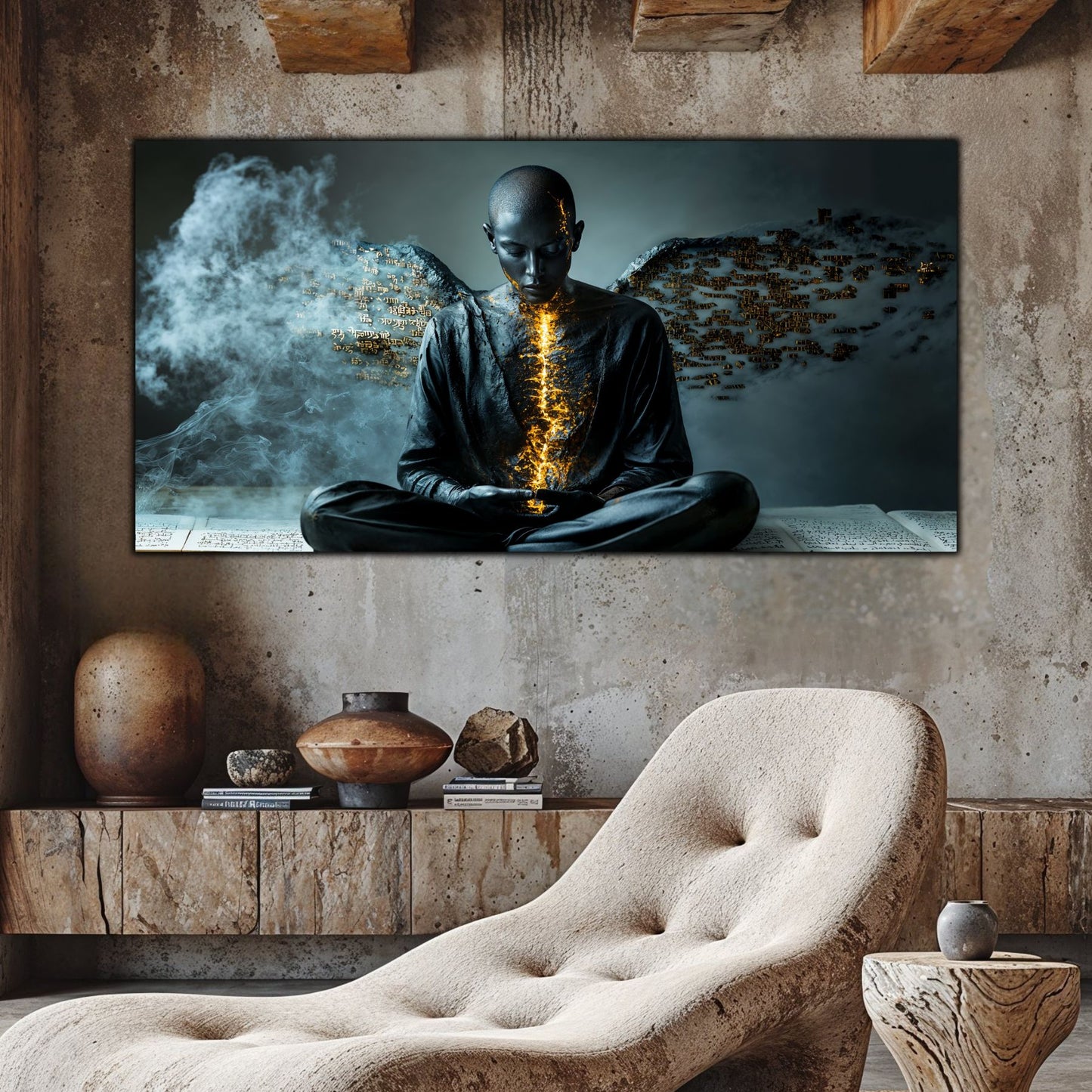 Beyond Meditation - Tablouri moderne pe sticla securizata pentru living contemporan NO48