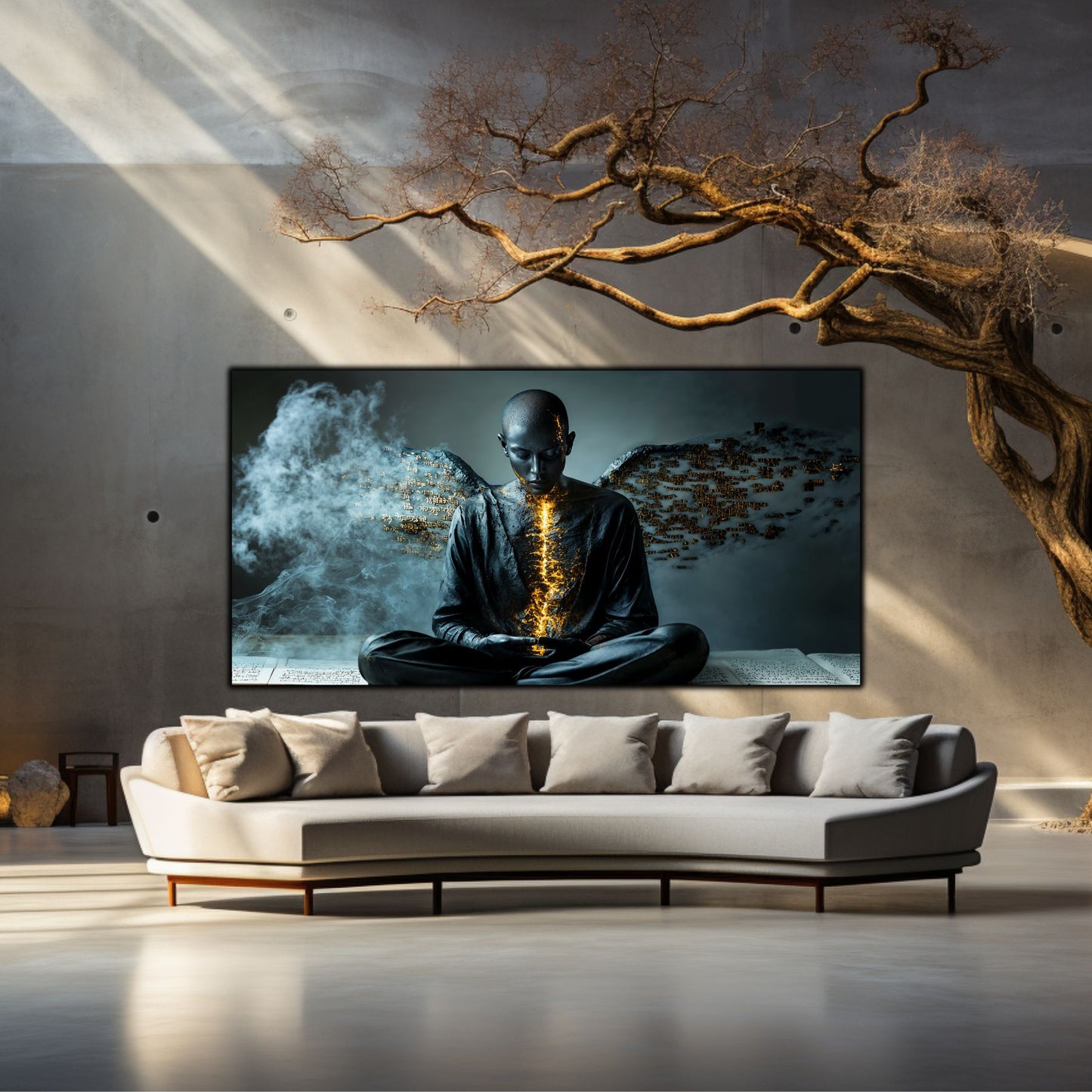 Beyond Meditation - Tablouri moderne pe sticla securizata pentru living contemporan NO48