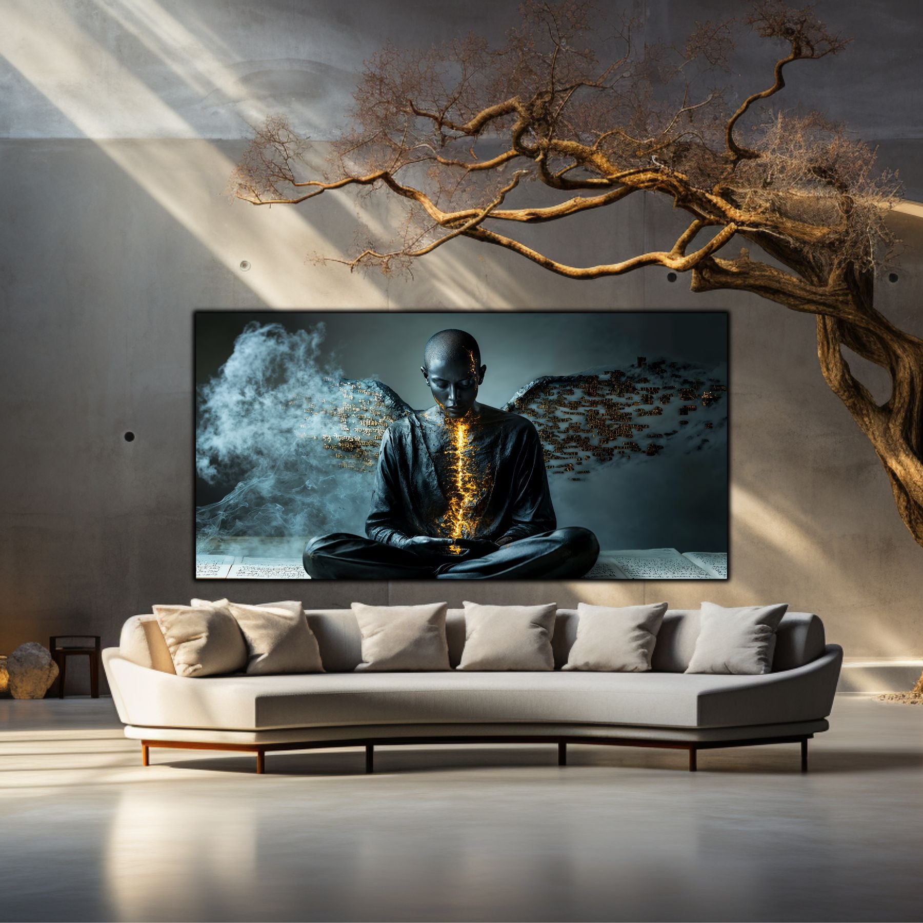 Beyond Meditation - Tablouri moderne pe sticla securizata pentru living contemporan NO48