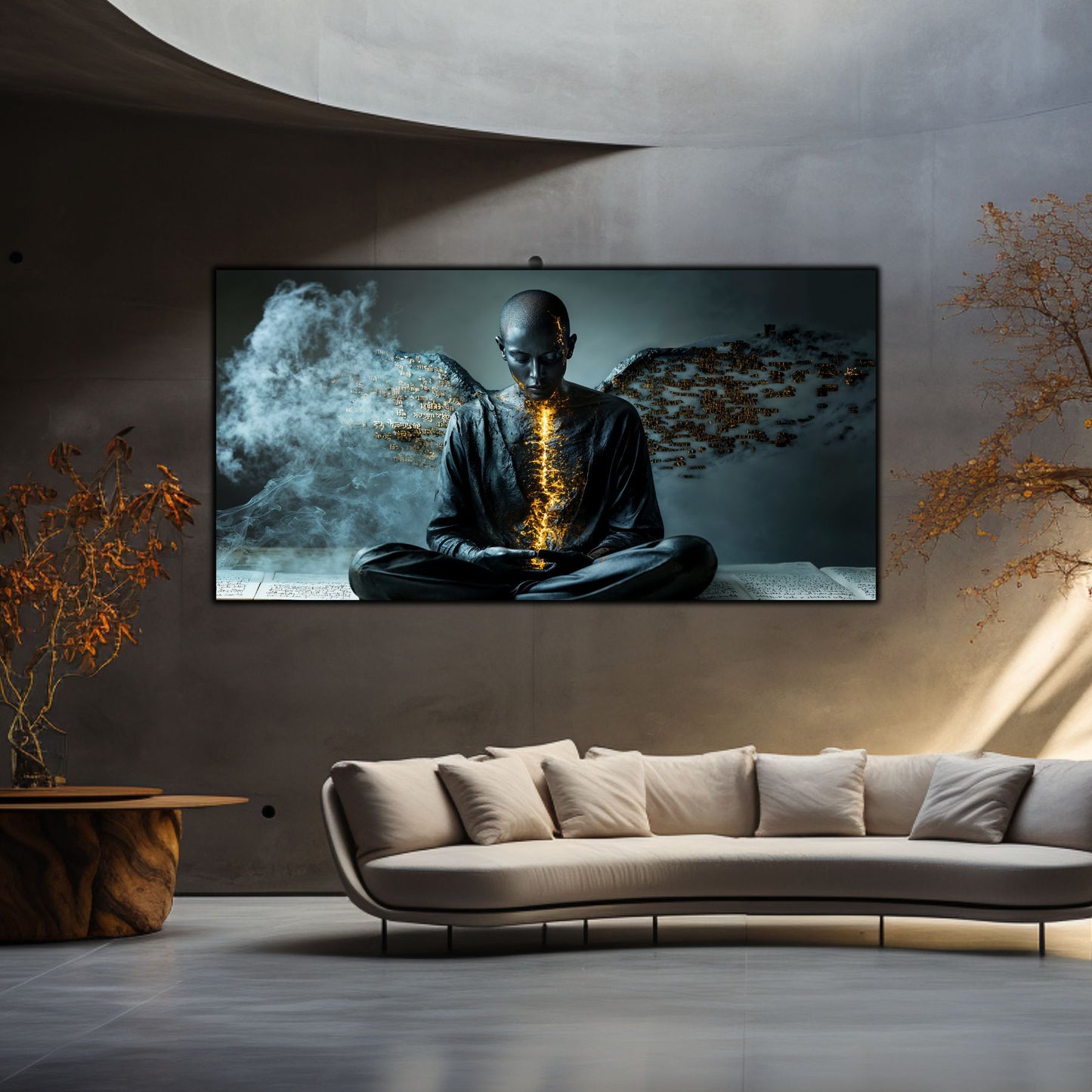 Beyond Meditation - Tablouri moderne pe sticla securizata pentru living contemporan NO48