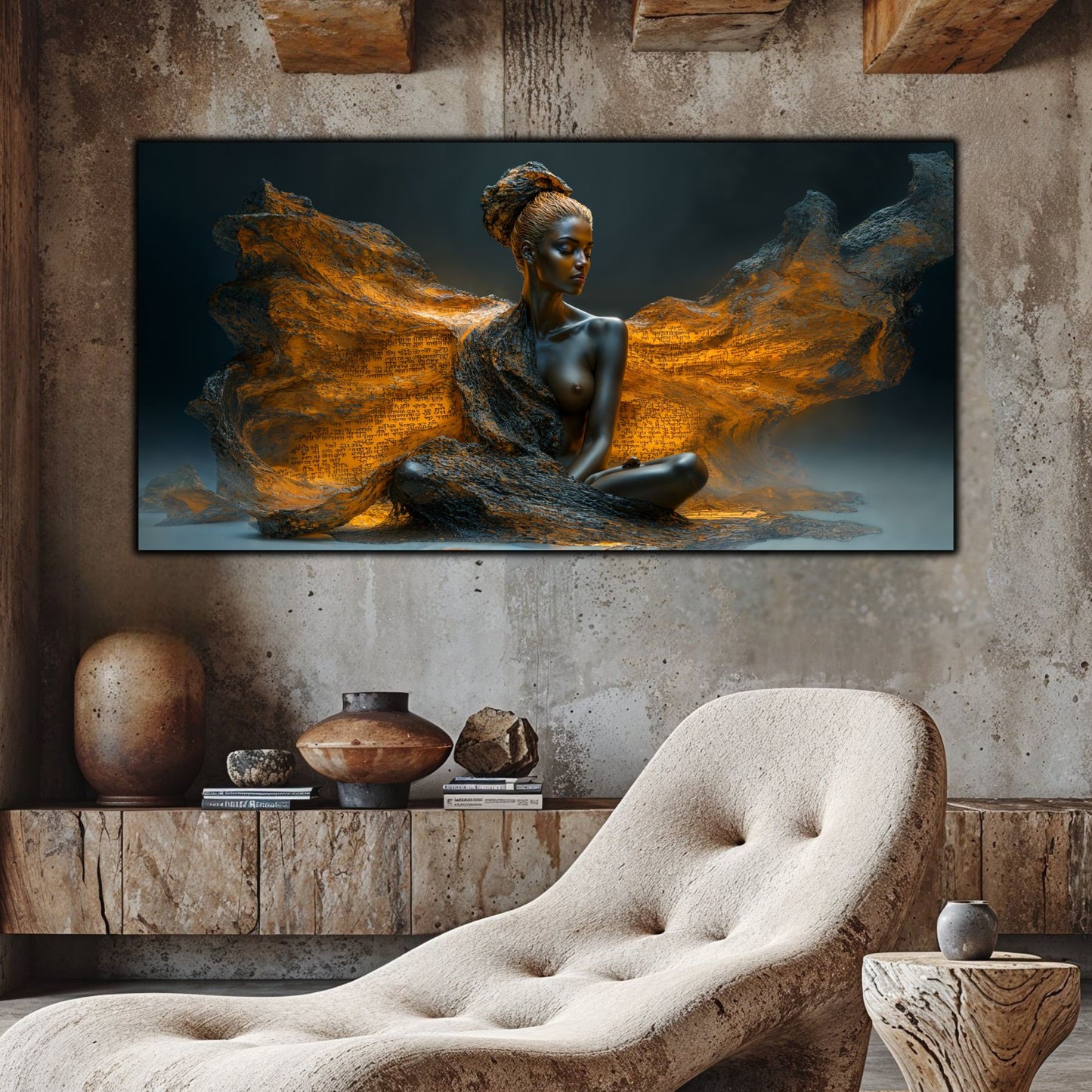 Tablou unicat din sticlă securizată Beyond Breath - No07