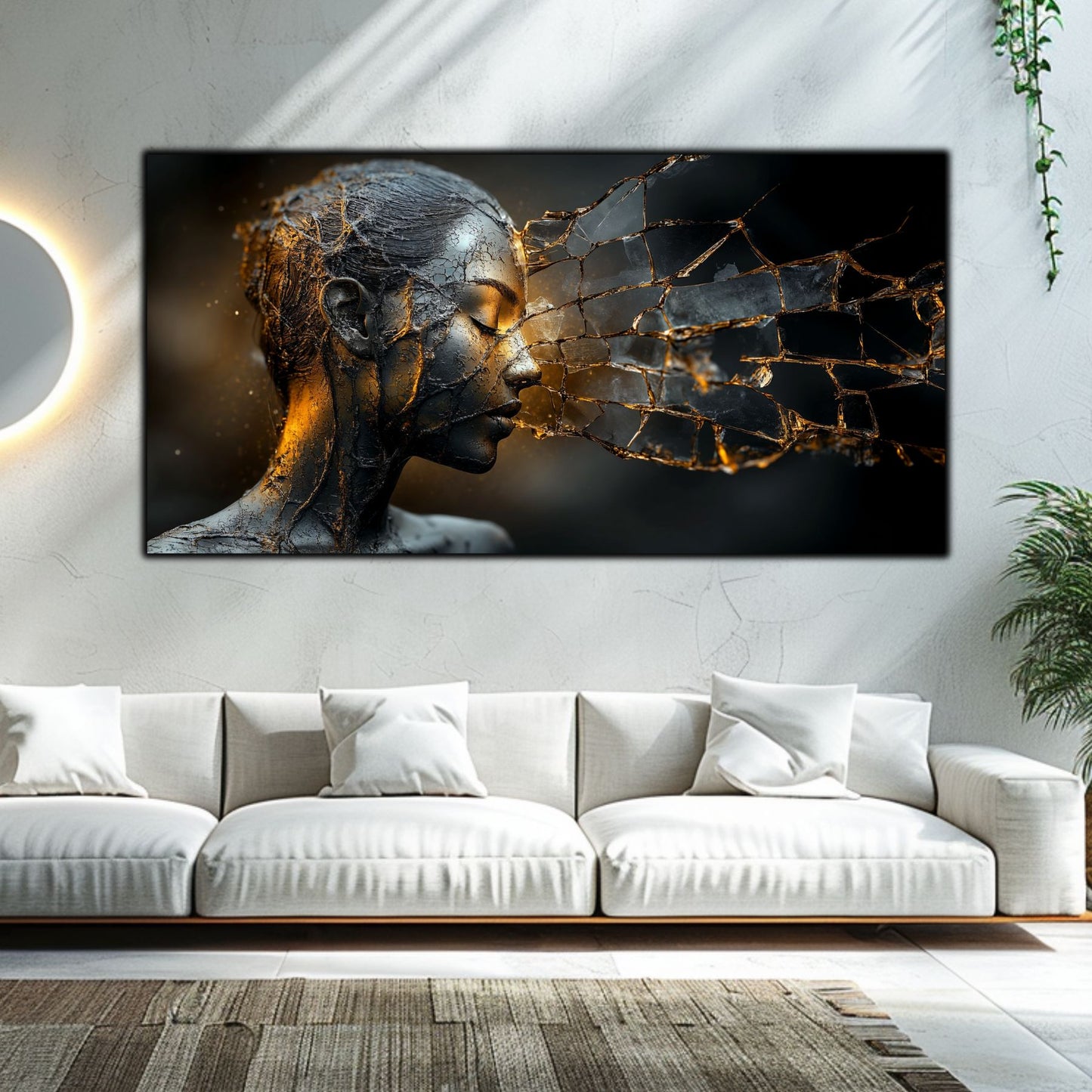 Tablou Sticla Securizata - Broken Mind 19