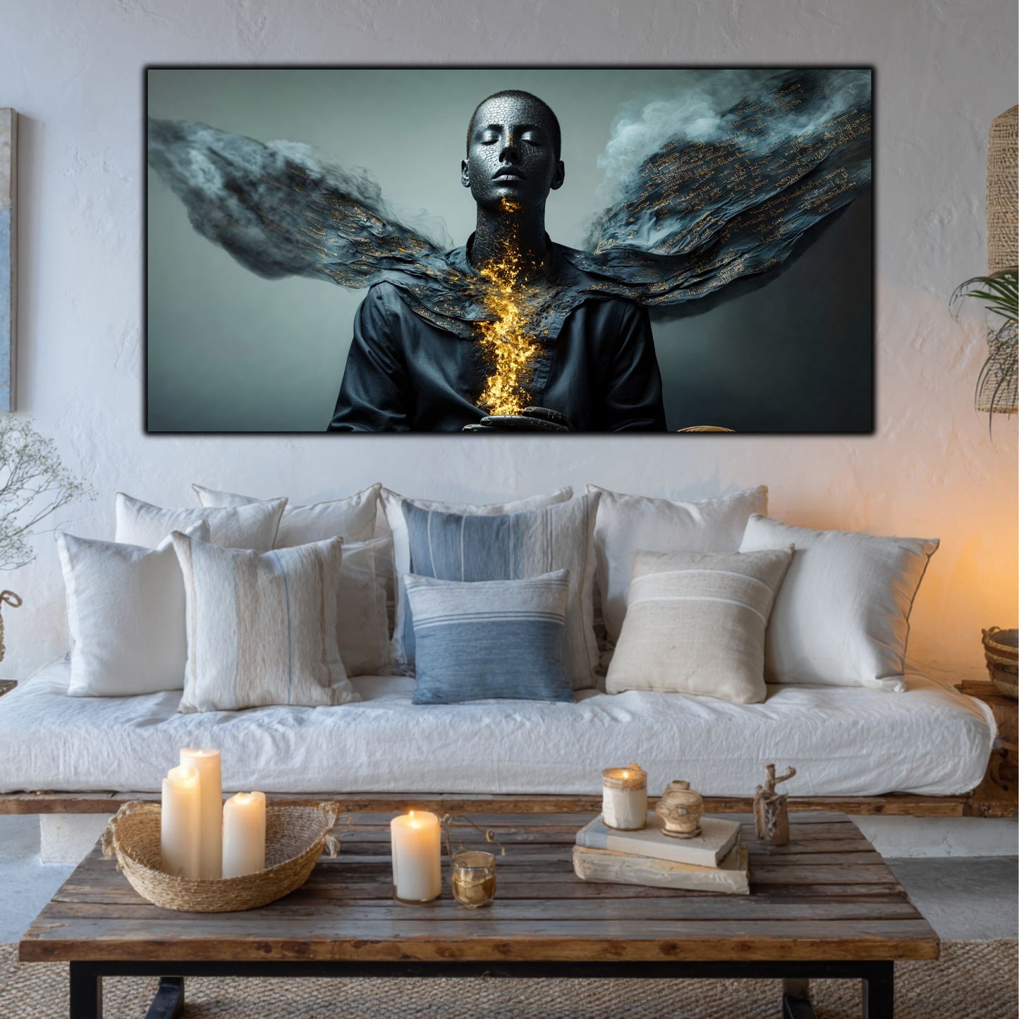 Beyond Meditation - Tablouri moderne pe sticla securizata pentru living contemporan NO22