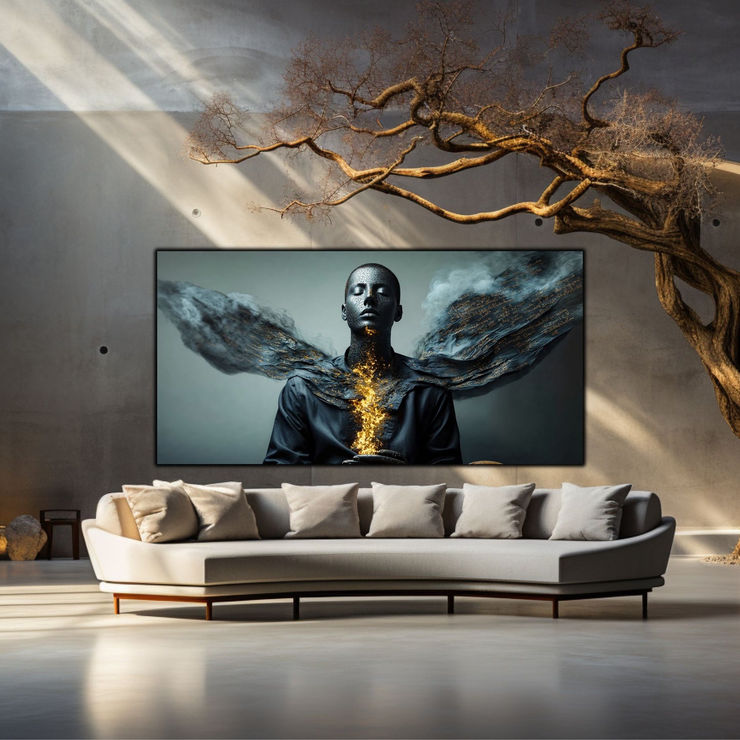 Beyond Meditation - Tablouri moderne pe sticla securizata pentru living contemporan NO22