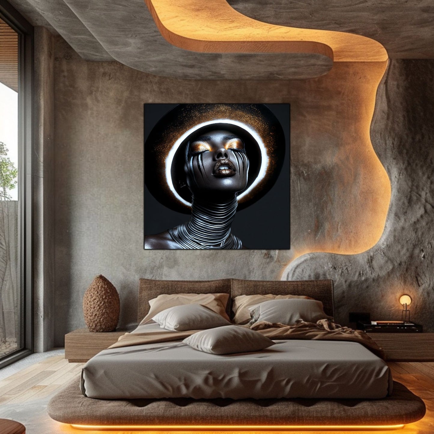 Dark Glow - Tablouri moderne pe sticlă securizată pentru living contemporan