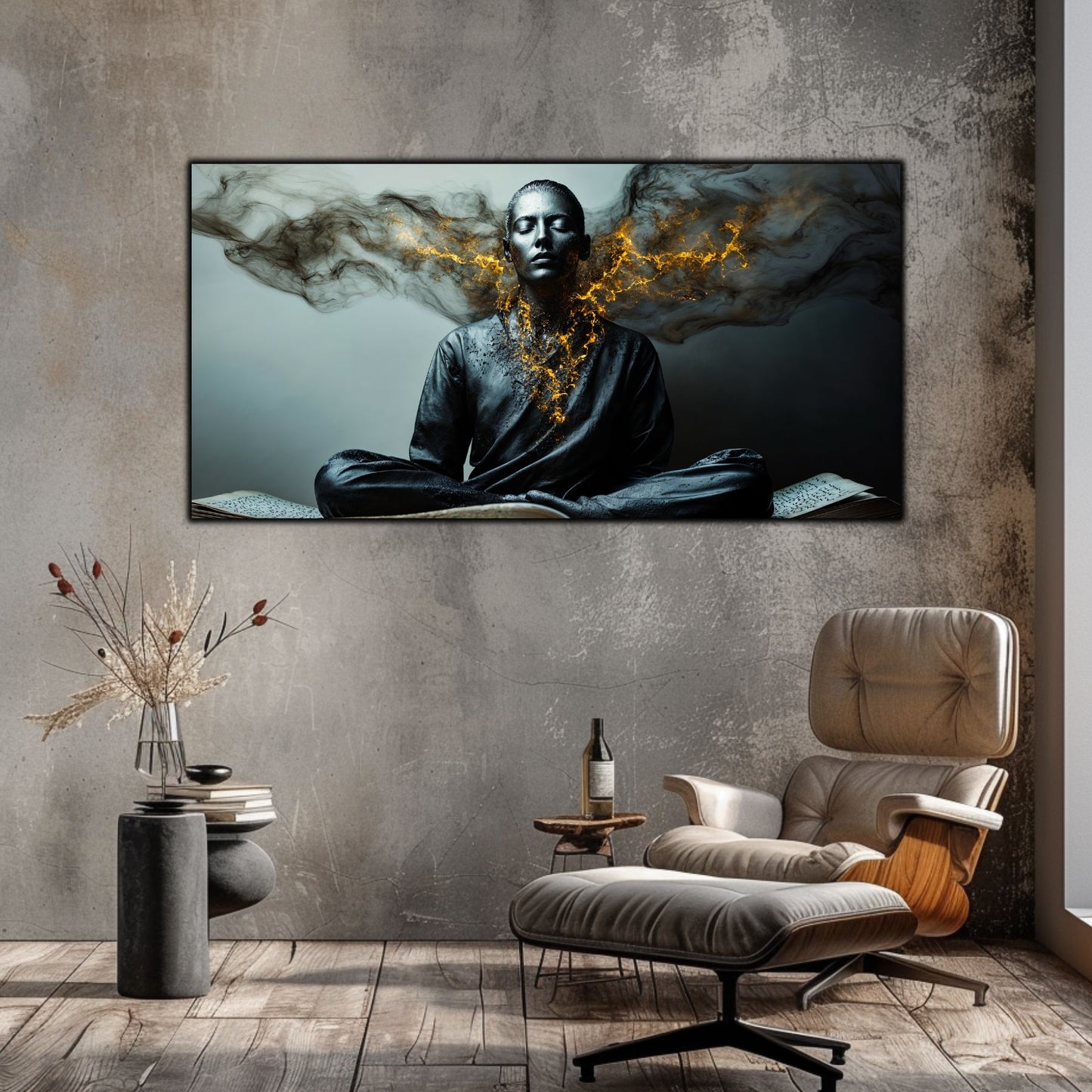 Beyond Meditation - Tablouri moderne pe sticla securizata pentru living contemporan NO47