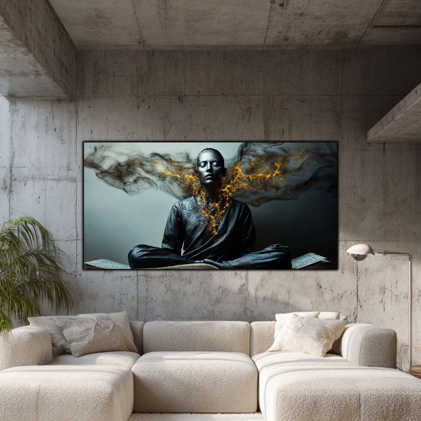 Beyond Meditation - Tablouri moderne pe sticla securizata pentru living contemporan NO47