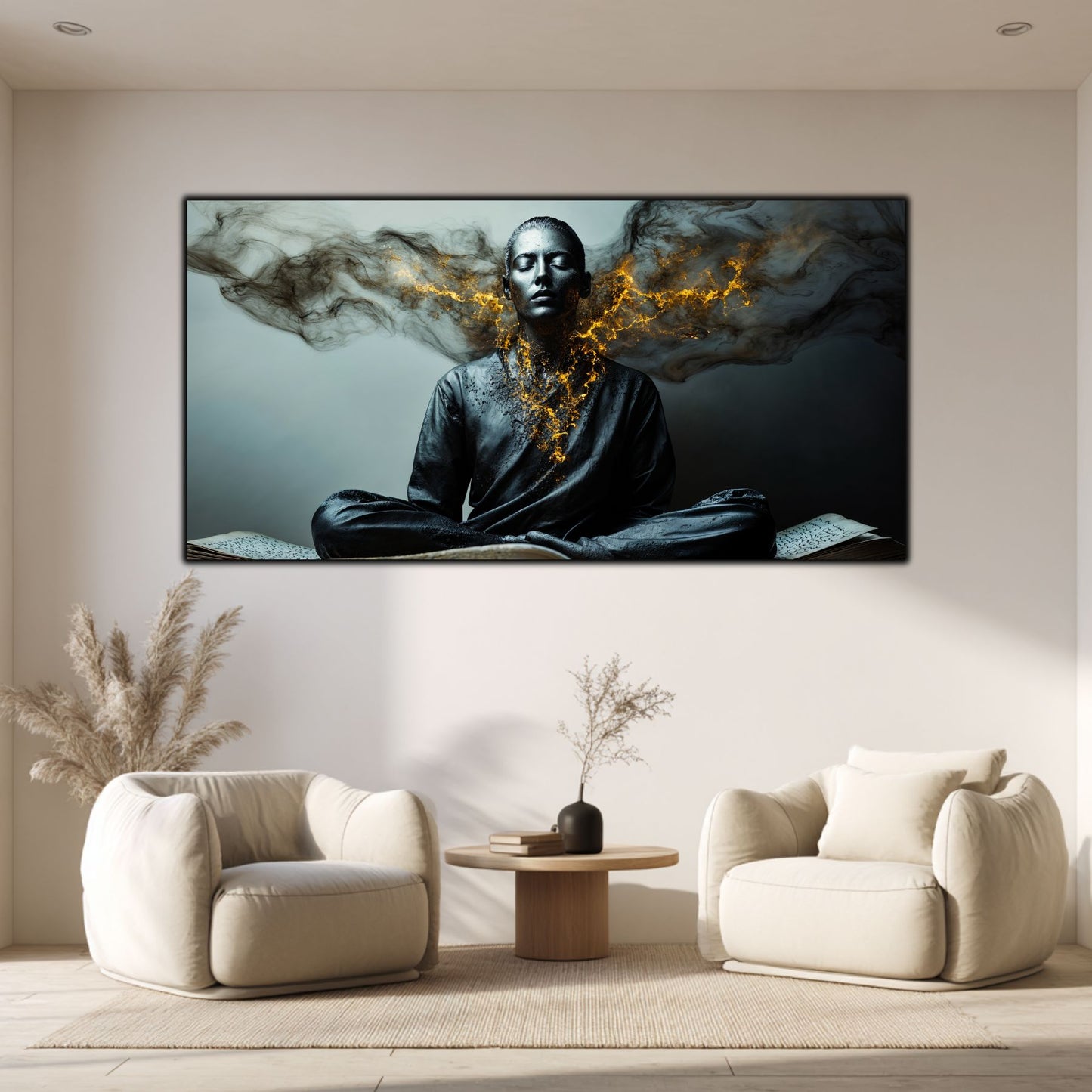 Beyond Meditation - Tablouri moderne pe sticla securizata pentru living contemporan NO47