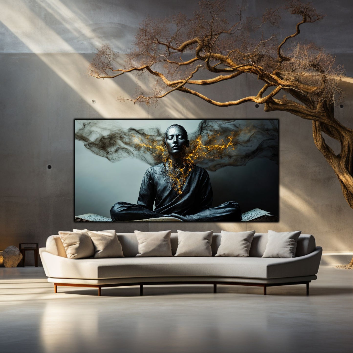 Beyond Meditation - Tablouri moderne pe sticla securizata pentru living contemporan NO47