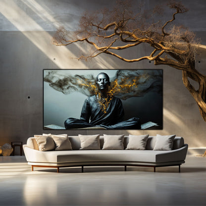 Beyond Meditation - Tablouri moderne pe sticla securizata pentru living contemporan NO47