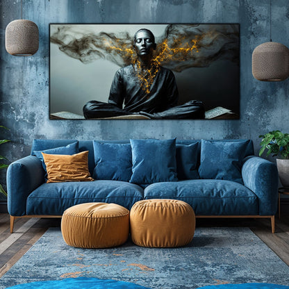 Beyond Meditation - Tablouri moderne pe sticla securizata pentru living contemporan NO47