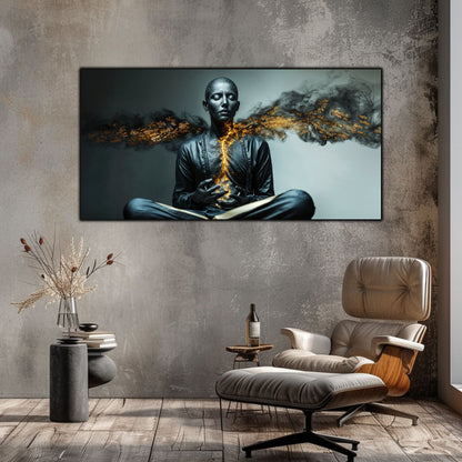 Beyond Meditation - Tablouri moderne pe sticla securizata pentru living contemporan NO32