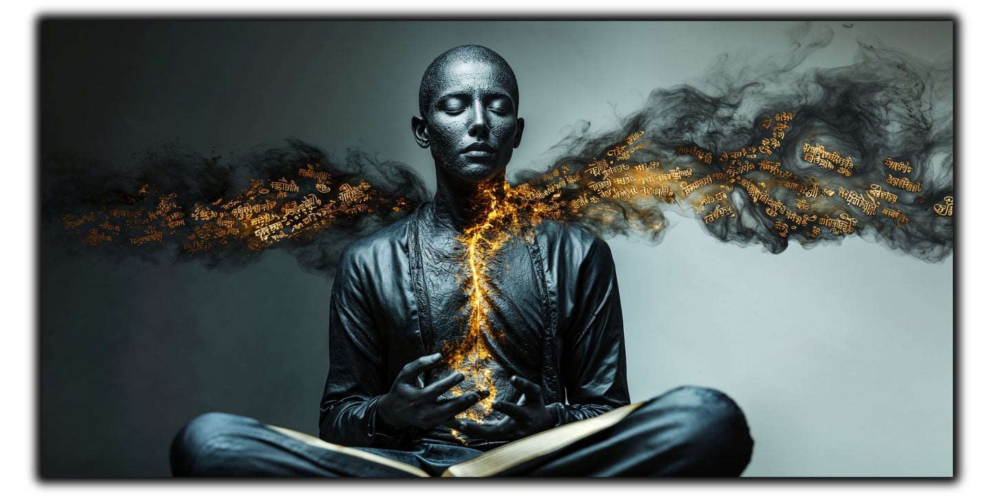 Beyond Meditation - Tablouri moderne pe sticla securizata pentru living contemporan NO32