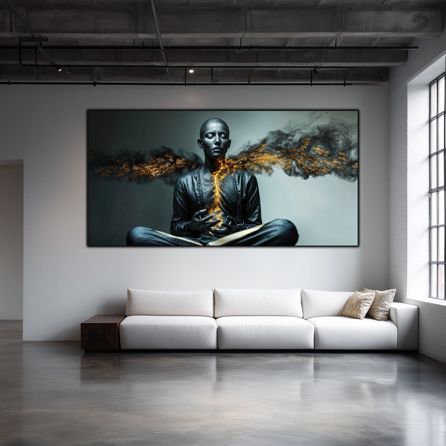 Beyond Meditation - Tablouri moderne pe sticla securizata pentru living contemporan NO32