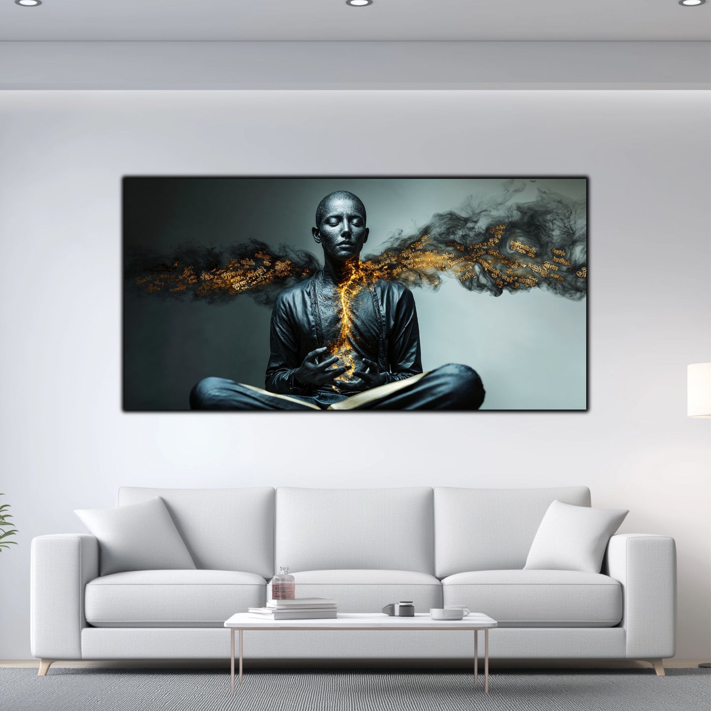 Beyond Meditation - Tablouri moderne pe sticla securizata pentru living contemporan NO32