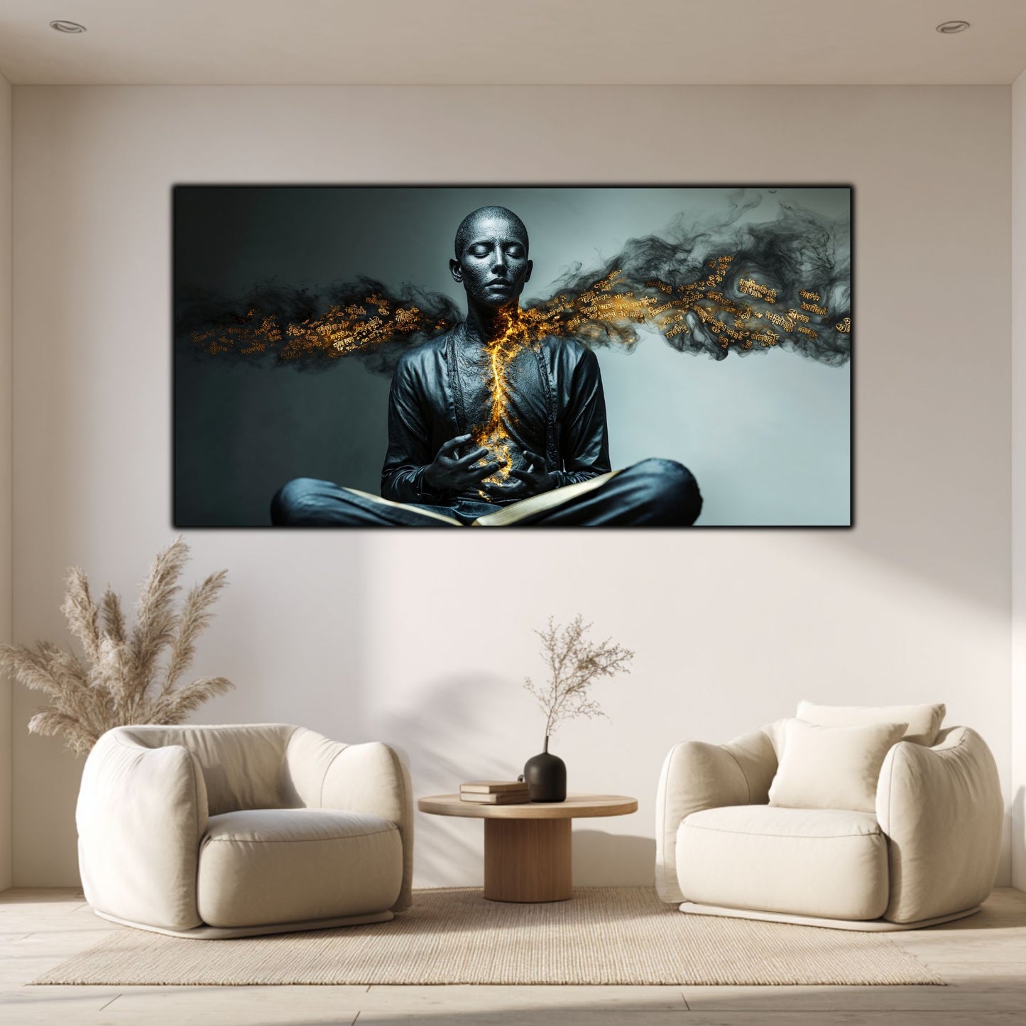 Beyond Meditation - Tablouri moderne pe sticla securizata pentru living contemporan NO32