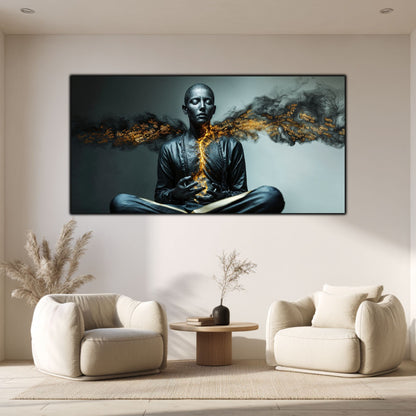 Beyond Meditation - Tablouri moderne pe sticla securizata pentru living contemporan NO32