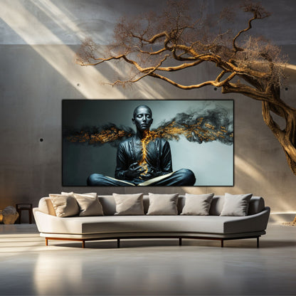 Beyond Meditation - Tablouri moderne pe sticla securizata pentru living contemporan NO32