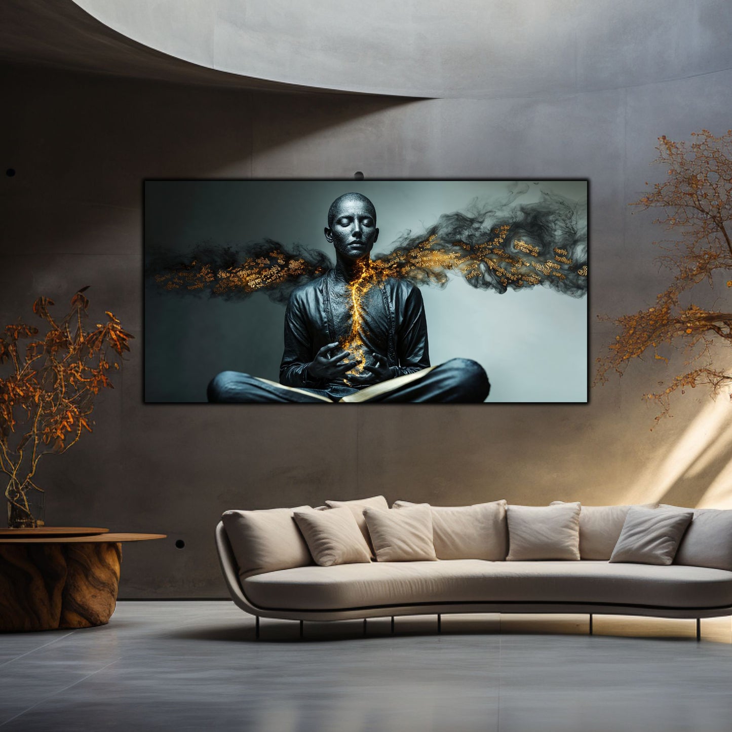 Beyond Meditation - Tablouri moderne pe sticla securizata pentru living contemporan NO32