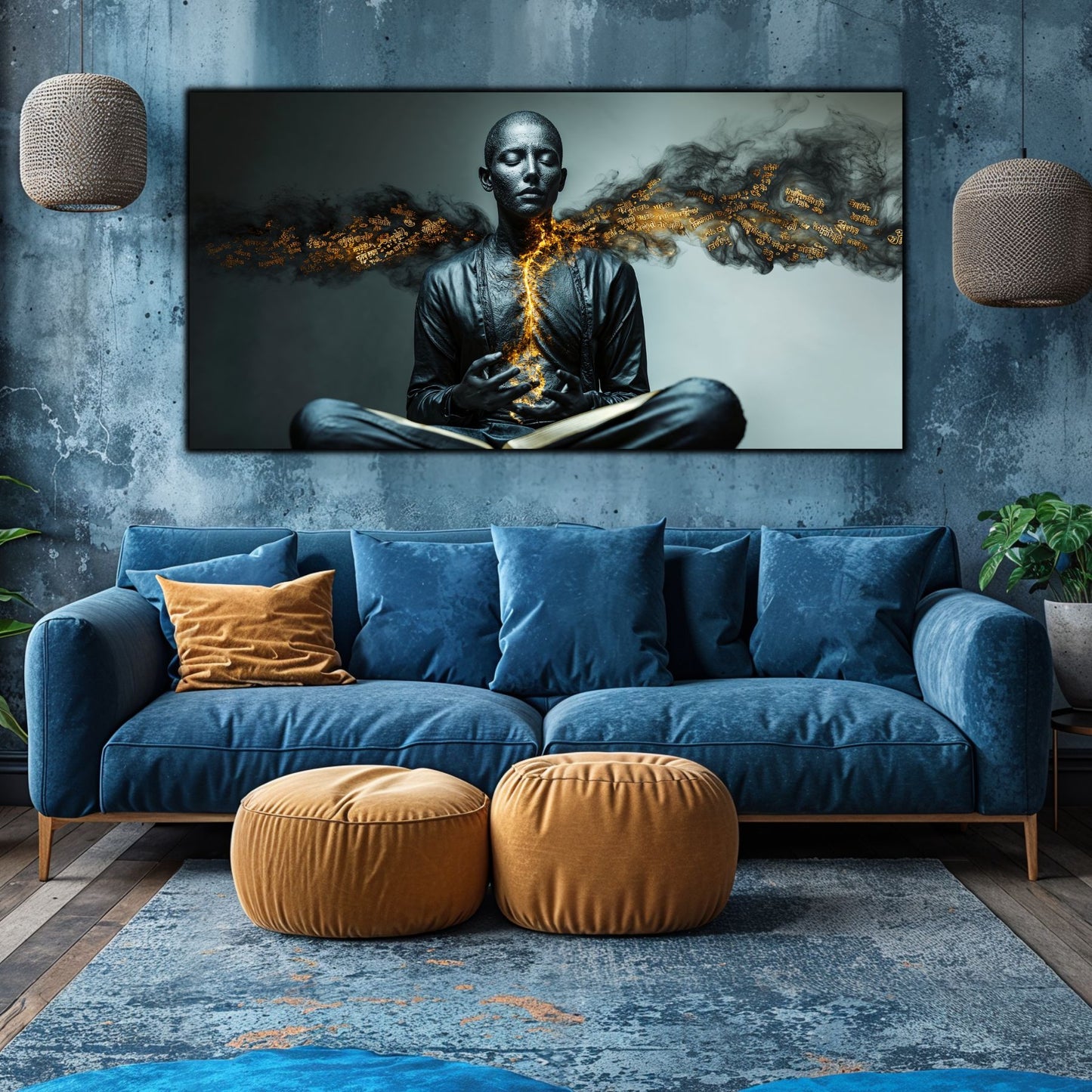 Beyond Meditation - Tablouri moderne pe sticla securizata pentru living contemporan NO32