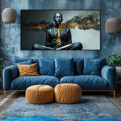 Beyond Meditation - Tablouri moderne pe sticla securizata pentru living contemporan NO32