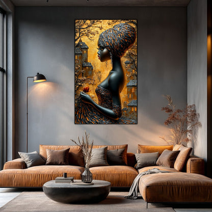 Tablou Decorativ Elegant din Sticla Securizata - 60x100 cm - Chromatic Vogue 10