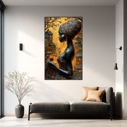 Tablou Decorativ Elegant din Sticla Securizata - 60x100 cm - Chromatic Vogue 10