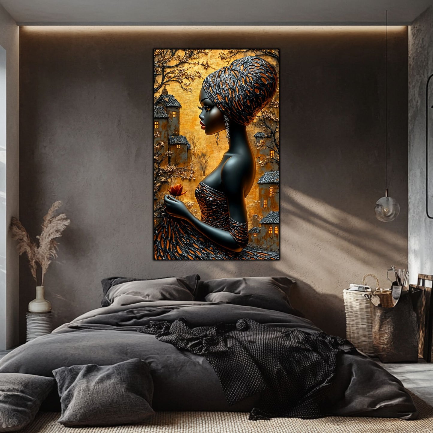 Tablou Decorativ Elegant din Sticla Securizata - 60x100 cm - Chromatic Vogue 10