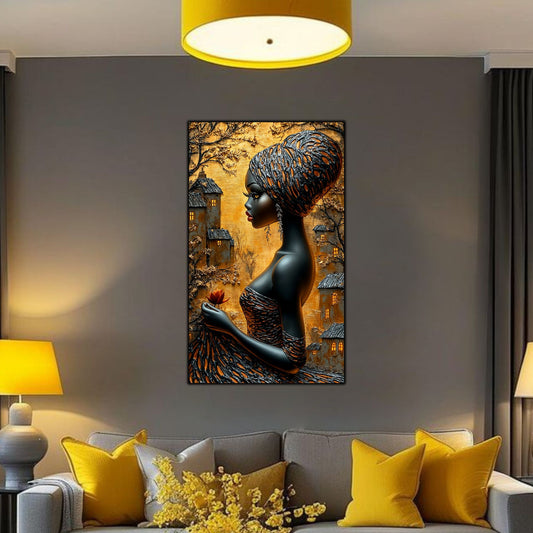 Tablou Decorativ Elegant din Sticla Securizata - 60x100 cm - Chromatic Vogue 10