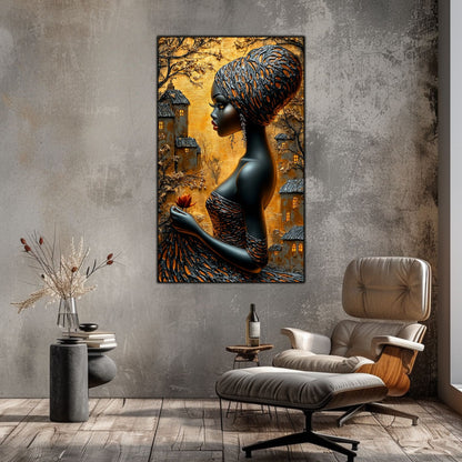Tablou Decorativ Elegant din Sticla Securizata - 60x100 cm - Chromatic Vogue 10