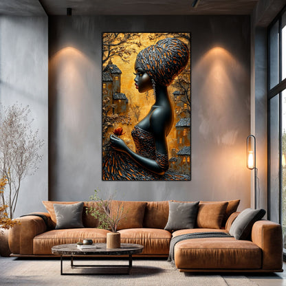Tablou Decorativ Elegant din Sticla Securizata - 60x100 cm - Chromatic Vogue 10