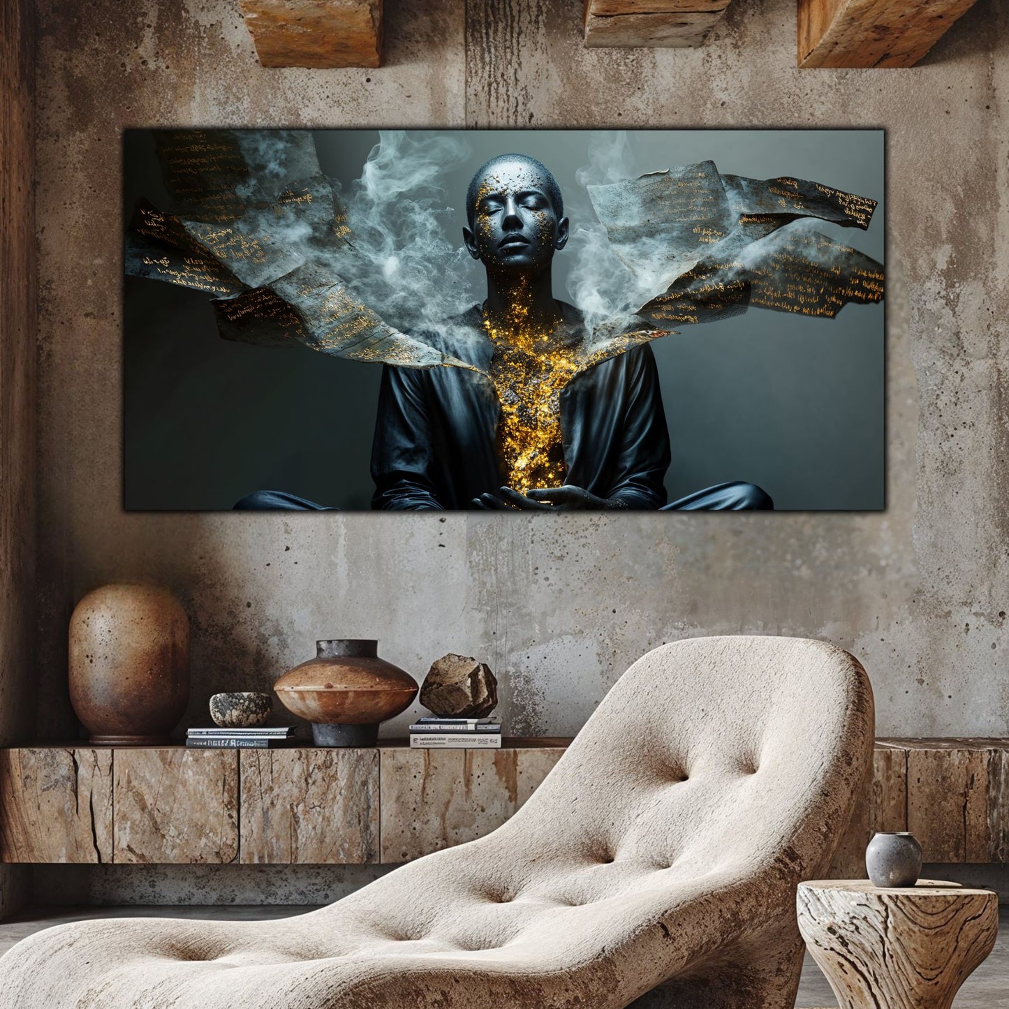 Beyond Meditation - Tablouri moderne pe sticla securizata pentru living contemporan NO41