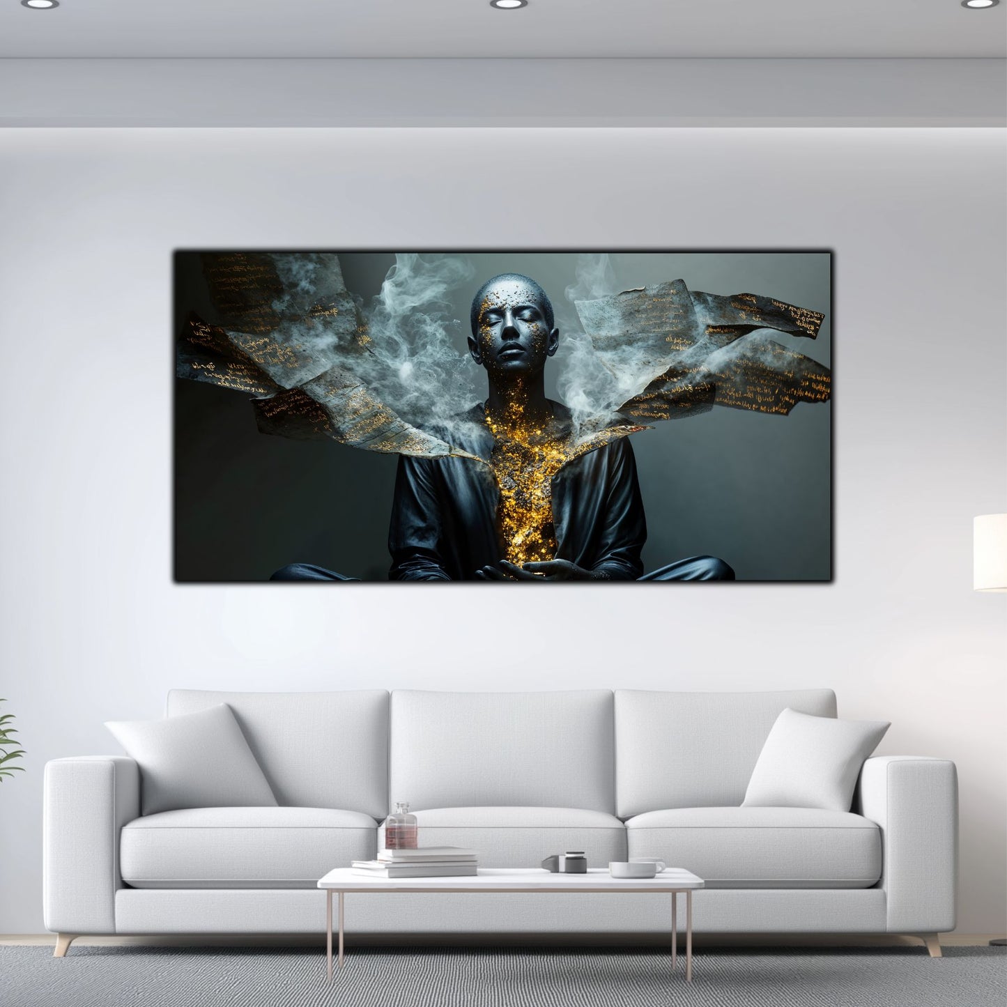 Beyond Meditation - Tablouri moderne pe sticla securizata pentru living contemporan NO41