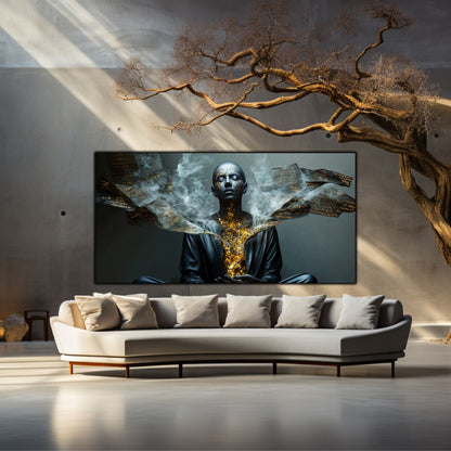 Beyond Meditation - Tablouri moderne pe sticla securizata pentru living contemporan NO41