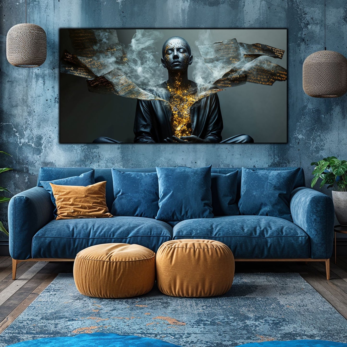 Beyond Meditation - Tablouri moderne pe sticla securizata pentru living contemporan NO41