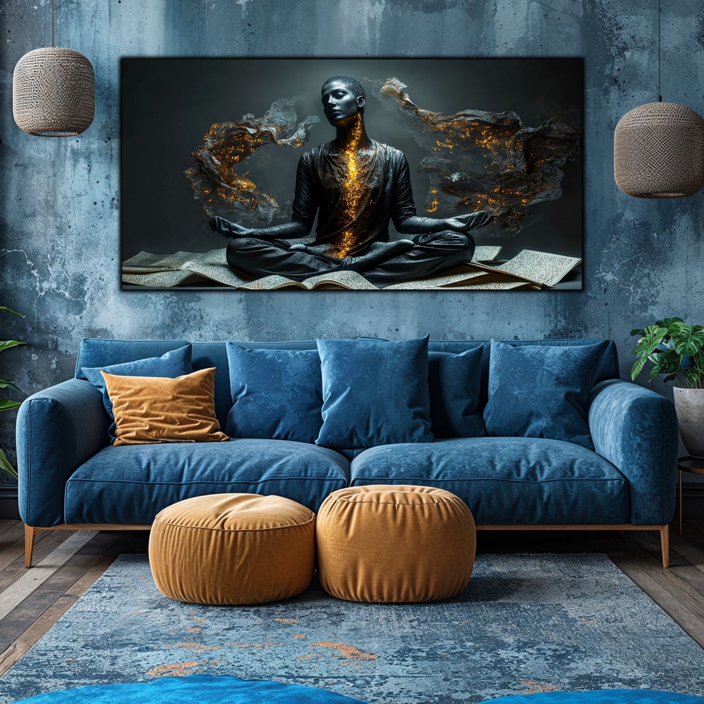 Beyond Meditation - Tablouri moderne pe sticla securizata pentru living contemporan NO10