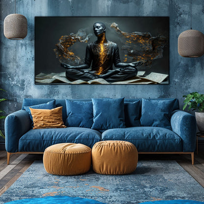 Beyond Meditation - Tablouri moderne pe sticla securizata pentru living contemporan NO10