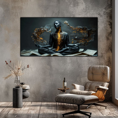 Beyond Meditation - Tablouri moderne pe sticla securizata pentru living contemporan NO10