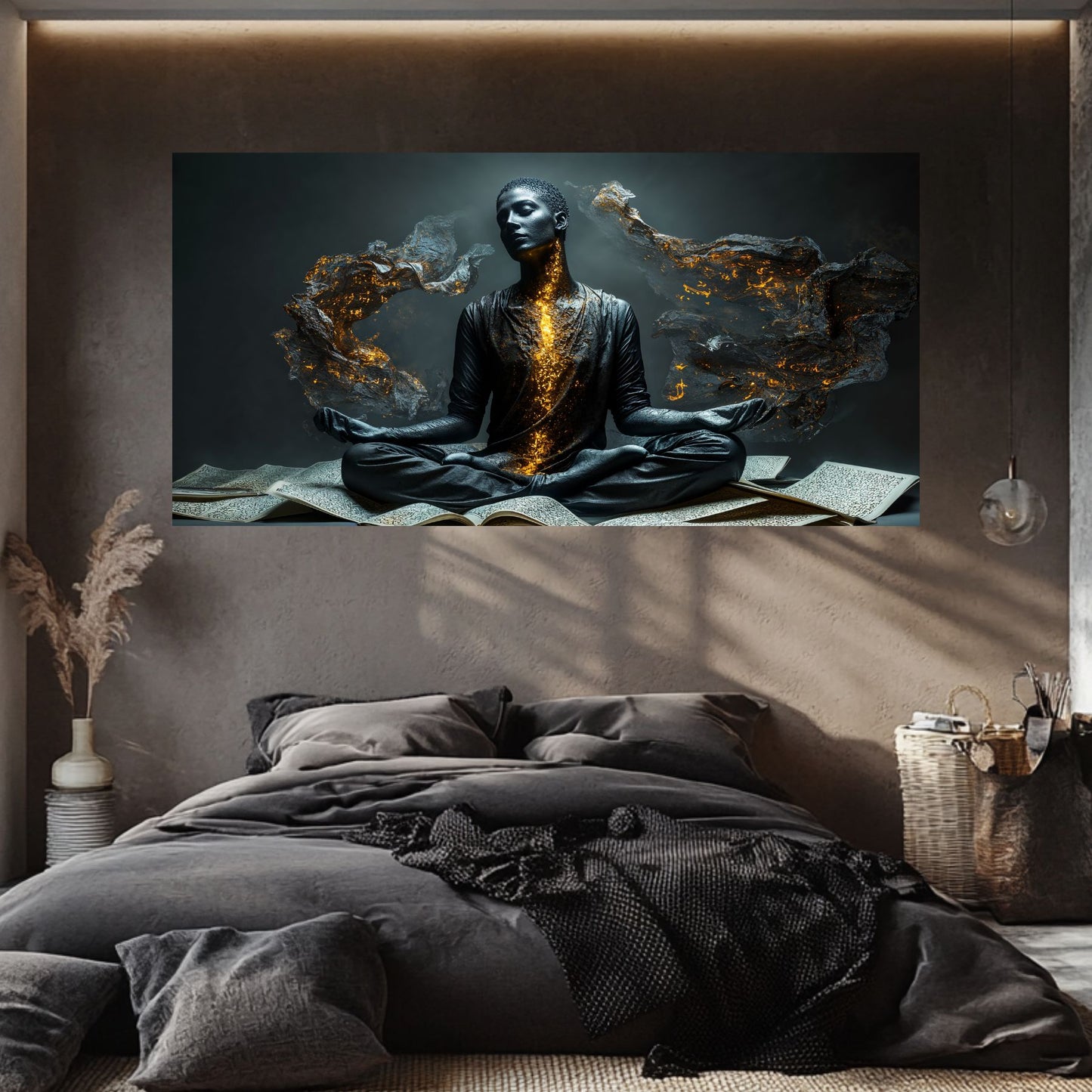 Beyond Meditation - Tablouri moderne pe sticla securizata pentru living contemporan NO10