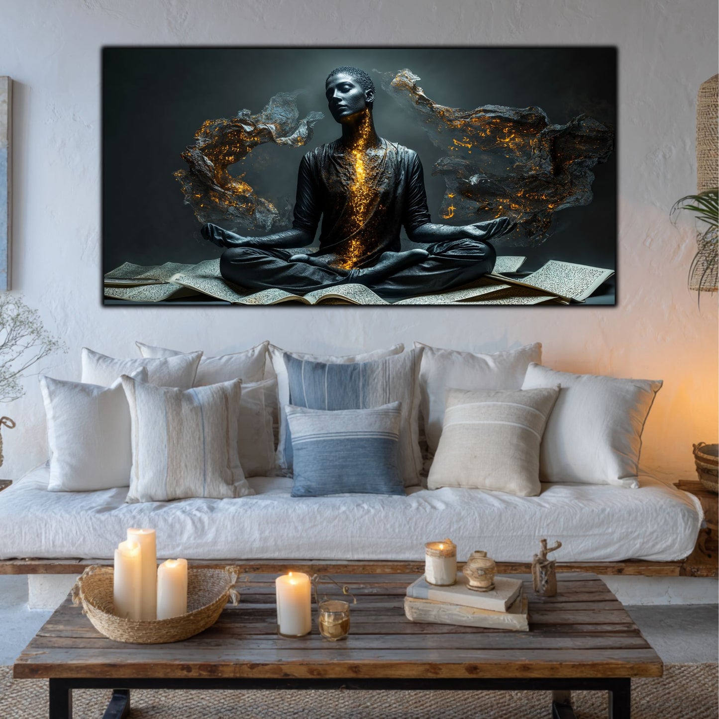 Beyond Meditation - Tablouri moderne pe sticla securizata pentru living contemporan NO10