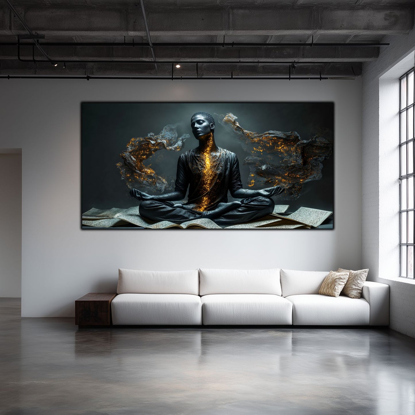 Beyond Meditation - Tablouri moderne pe sticla securizata pentru living contemporan NO10