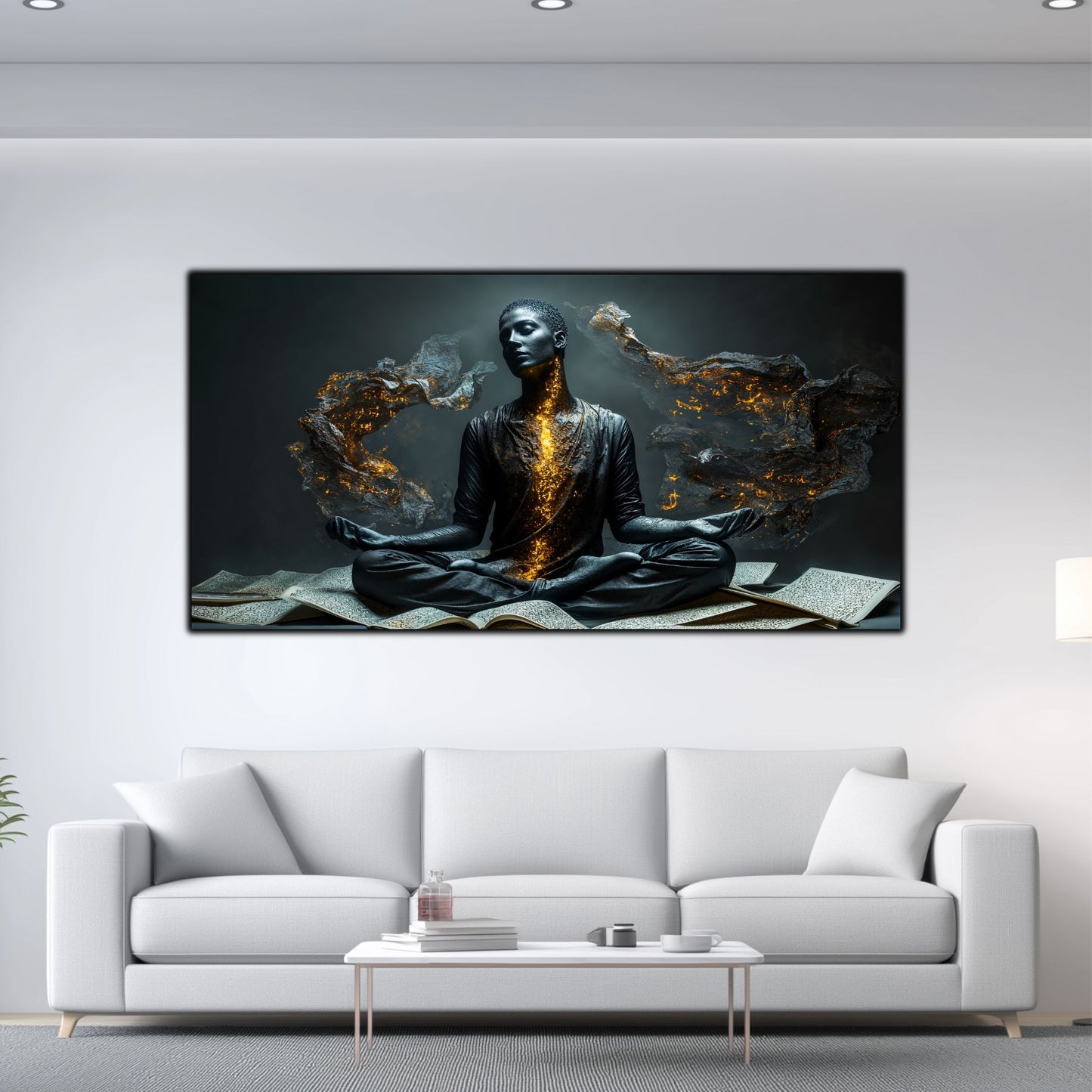 Beyond Meditation - Tablouri moderne pe sticla securizata pentru living contemporan NO10