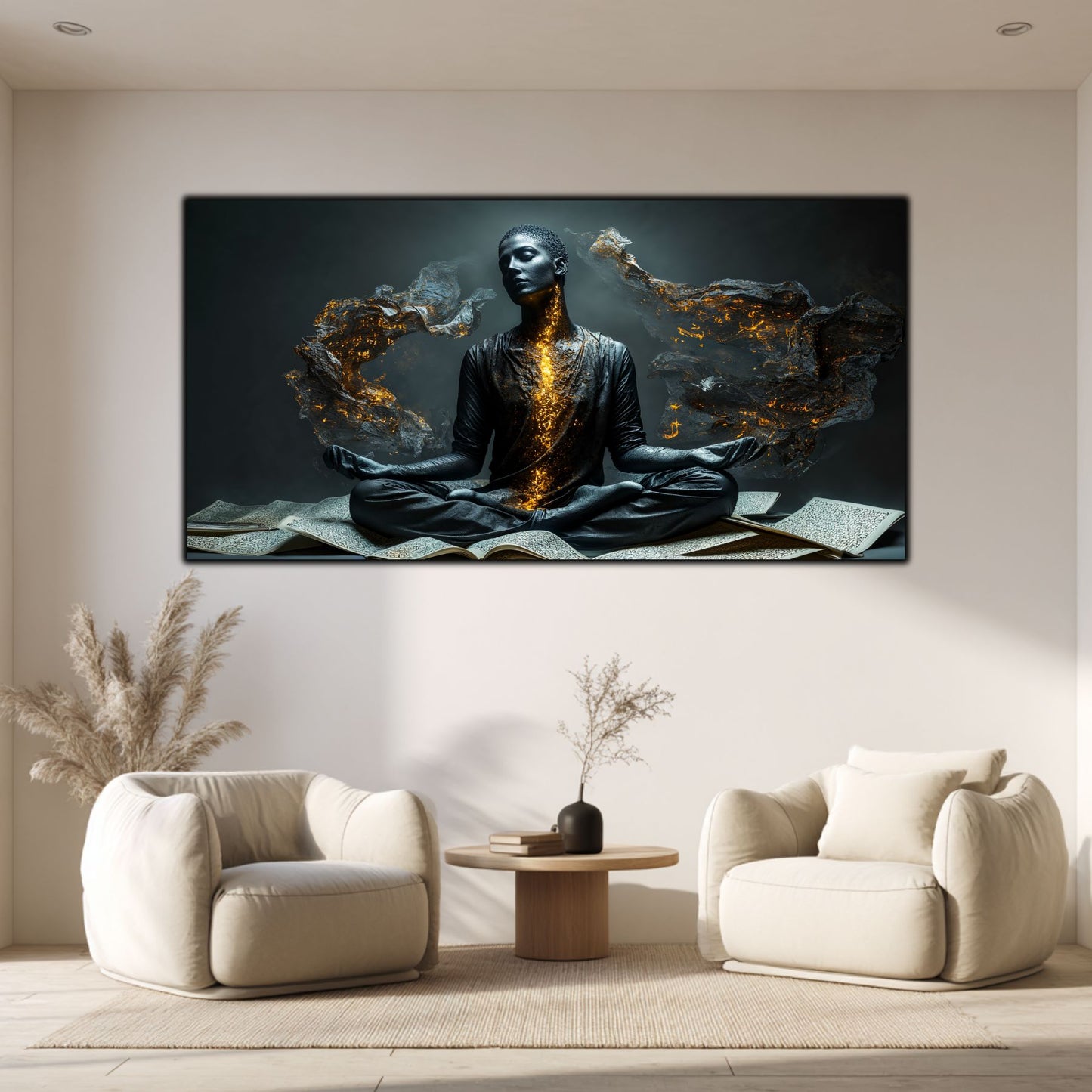 Beyond Meditation - Tablouri moderne pe sticla securizata pentru living contemporan NO10