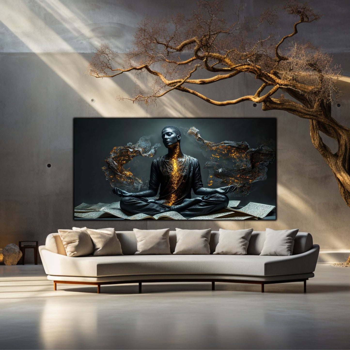 Beyond Meditation - Tablouri moderne pe sticla securizata pentru living contemporan NO10