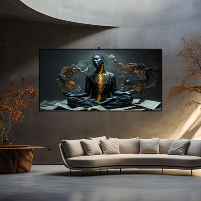 Beyond Meditation - Tablouri moderne pe sticla securizata pentru living contemporan NO10