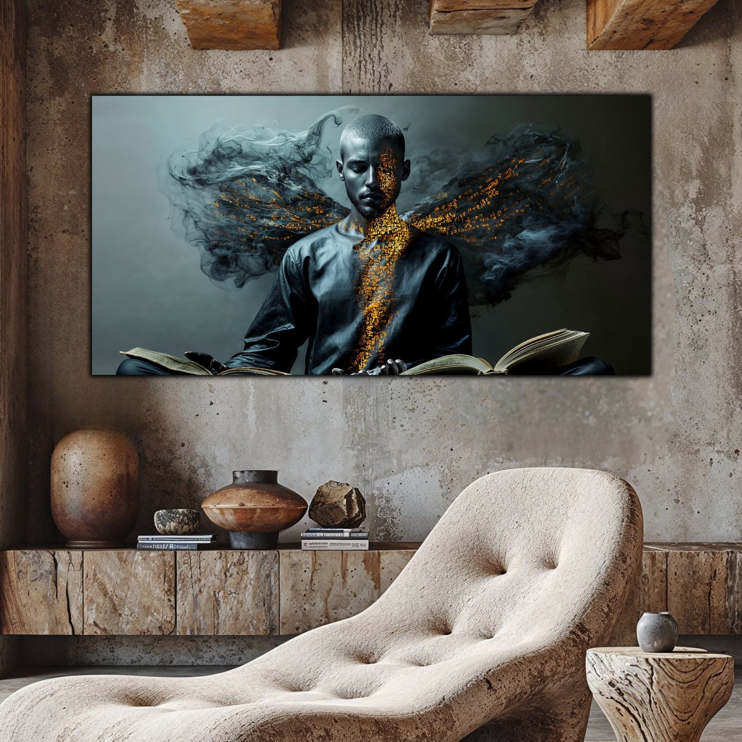 Beyond Meditation - Tablouri moderne pe sticla securizata pentru living contemporan NO54