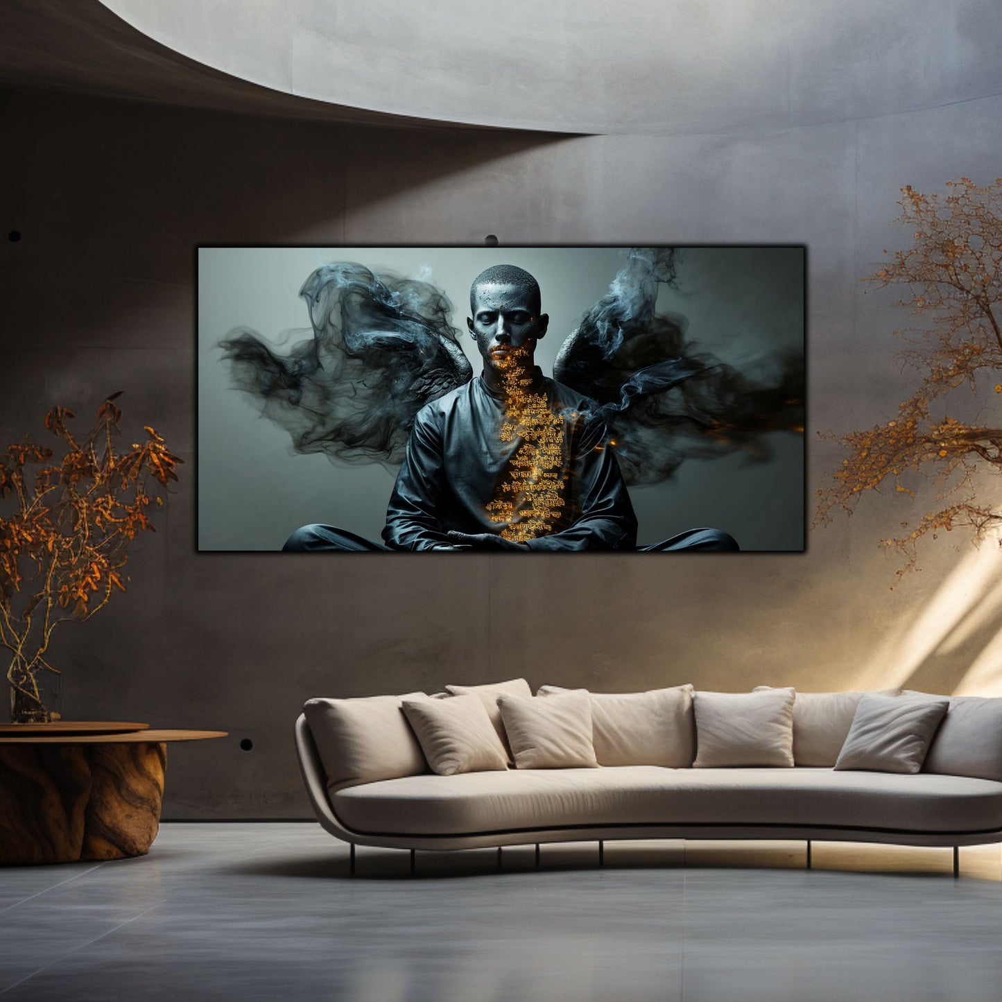 Beyond Meditation - Tablouri moderne pe sticla securizata pentru living contemporan NO42