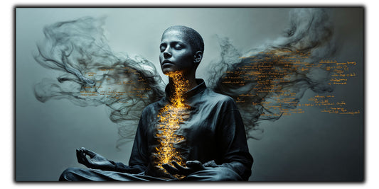 Beyond Meditation - Tablouri moderne pe sticla securizata pentru living contemporan NO33